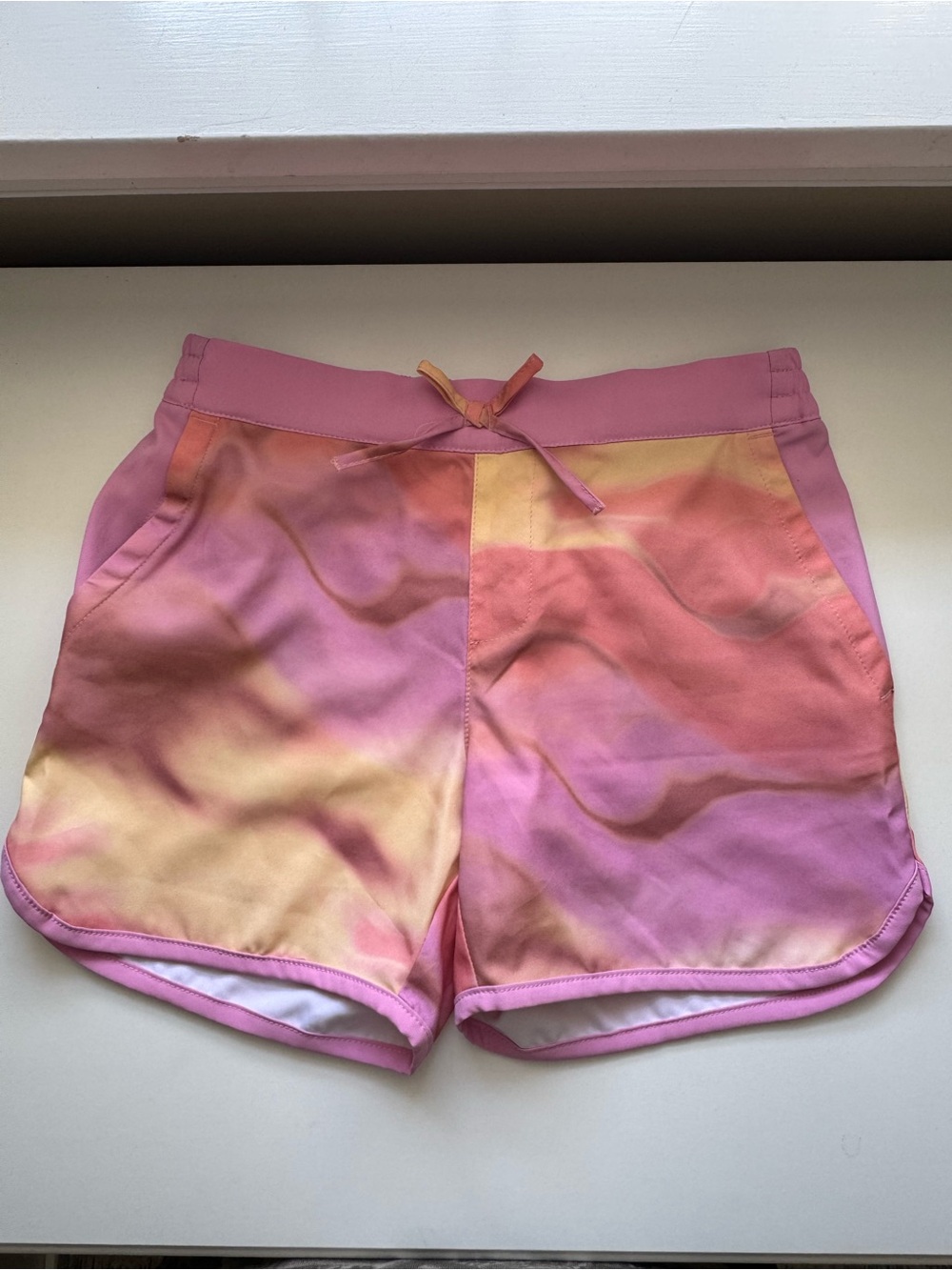 Columbia Women's Pink & Peach Tie-Dye Athletic Shorts